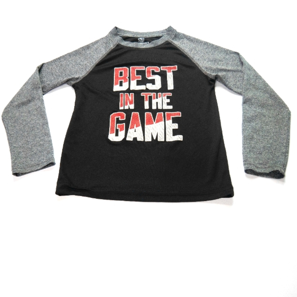 Atlethic Works Big Boys Small (6/7) Black Red White LongSleeve Graphic Shirt